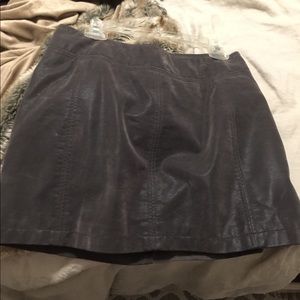 Free people grey suede skirt